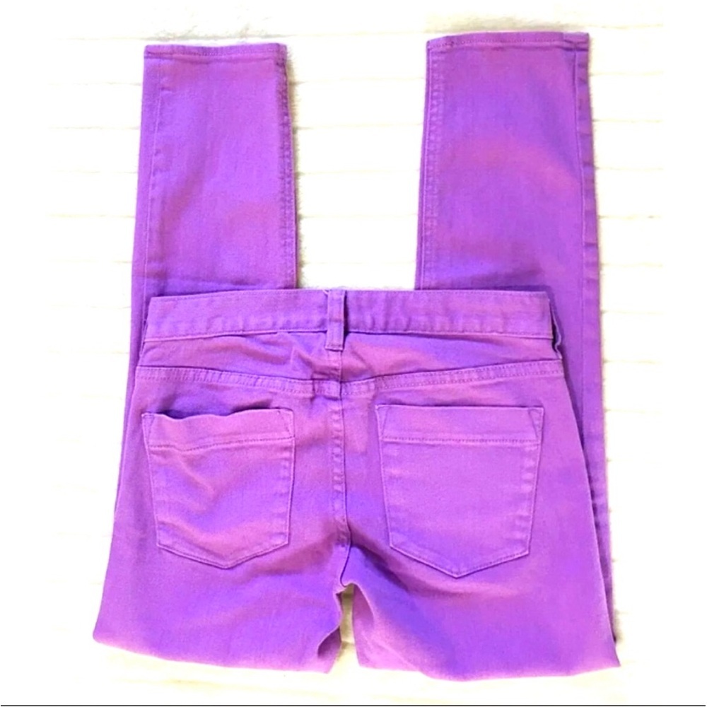 💜 J.Crew Factory Violet Matchstick Cropped Jeans | Size 24 | Y2K - Picture 5 of 9